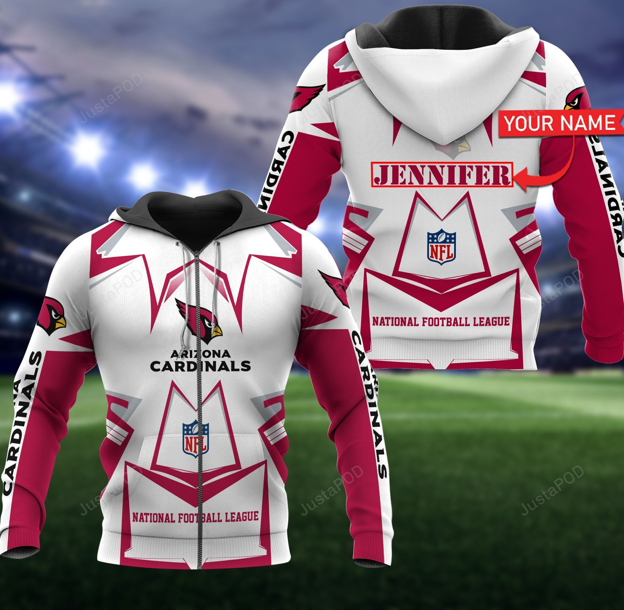 Personalized Arizona Cardinals Hoodie  Zip Hoodie Version 1085