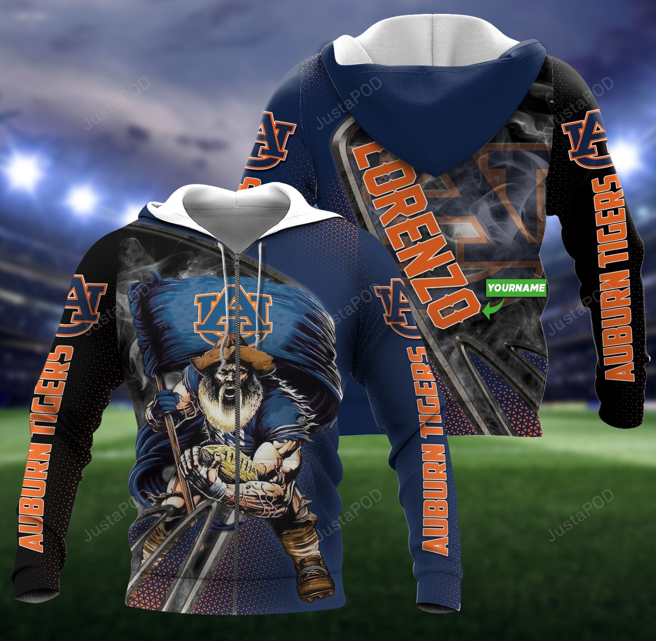 Personalized Auburn Tigers Hoodie  Zip Hoodie Version 2539