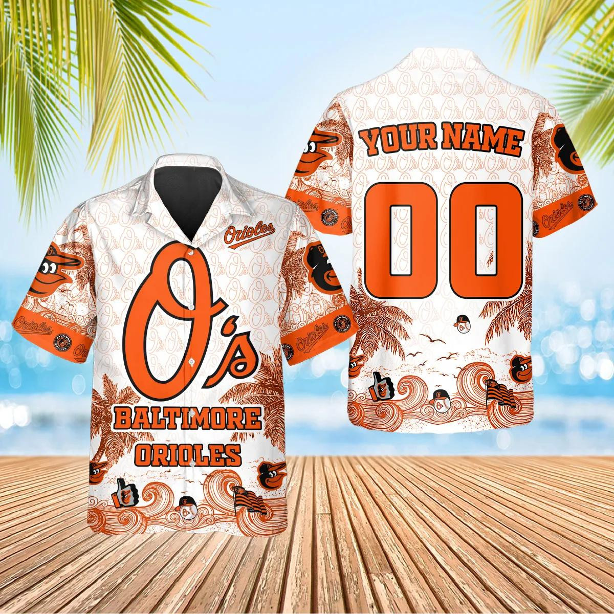 Personalized Baltimore Orioles Wave Rider Aloha Hawaiian Shirt for Men And Women Gift For Sport Music Fans