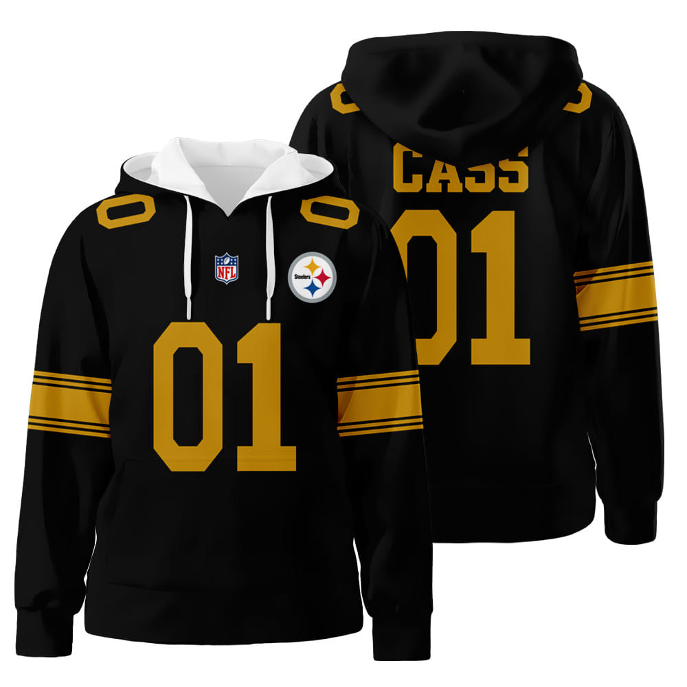 Personalized Custom Name And Number Pittsburgh Steelers 3D All Over Print Hoodie Gift For Sport Music Fans