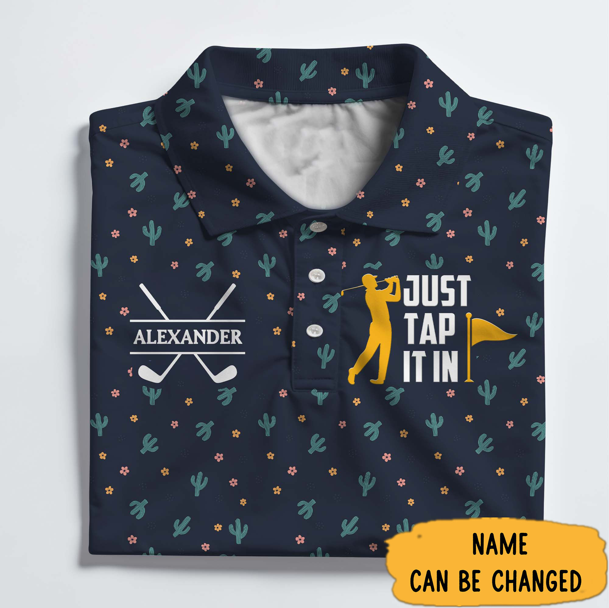 Personalized Golf Just Tap It In Polo Shirt Gifts For Male Golfers