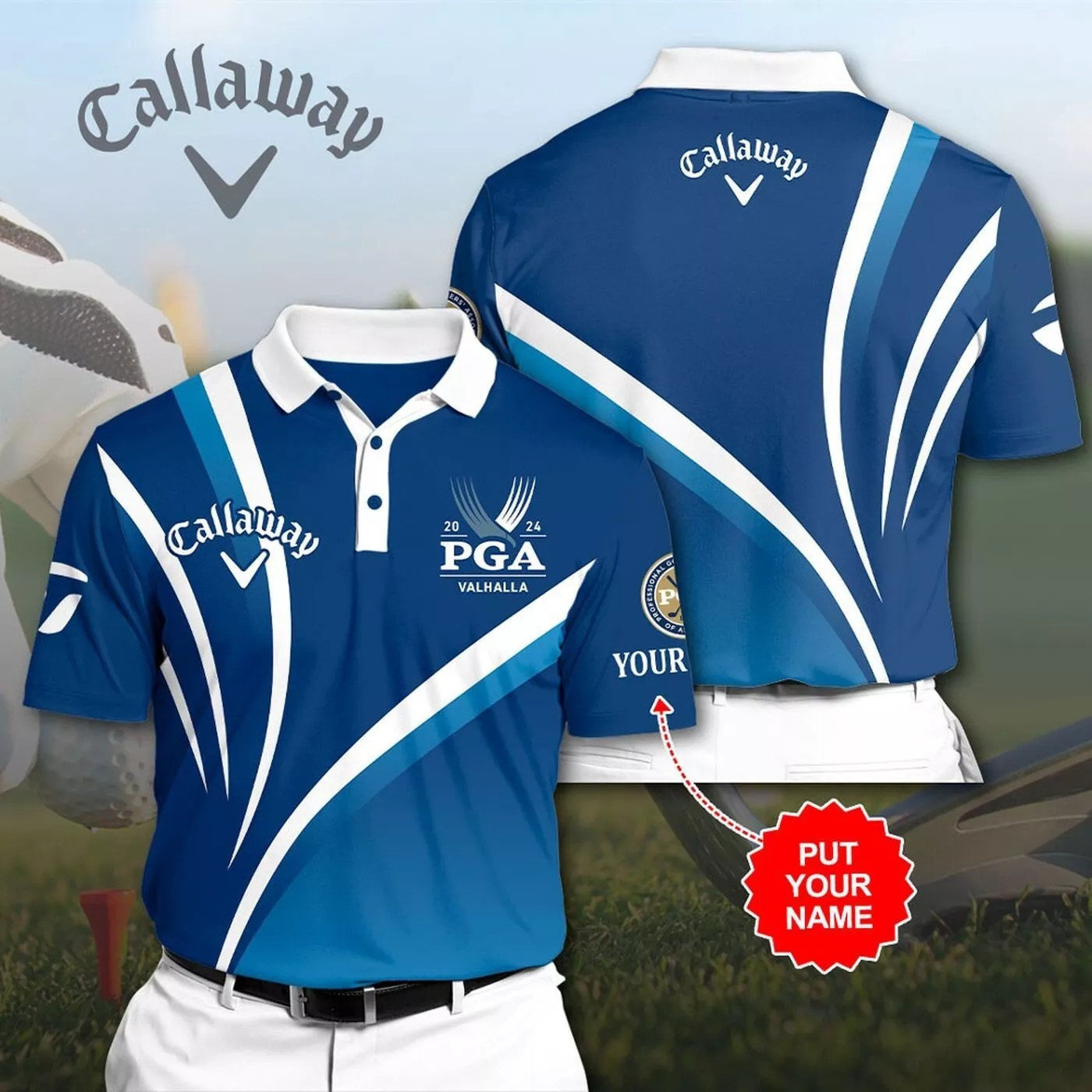 Personalized Golf PGA Championship Callaway Golf Polo Shirt Gifts For Male Golfers