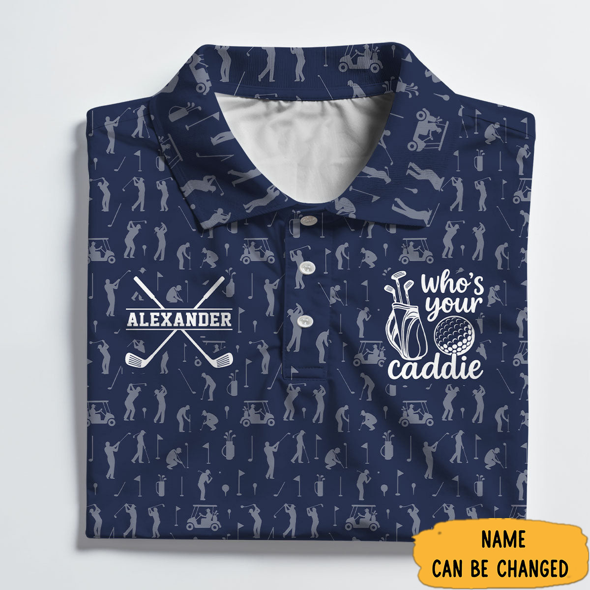 Personalized Golf Who Your Caddie Polo Shirt Best Golf Presents For Dad