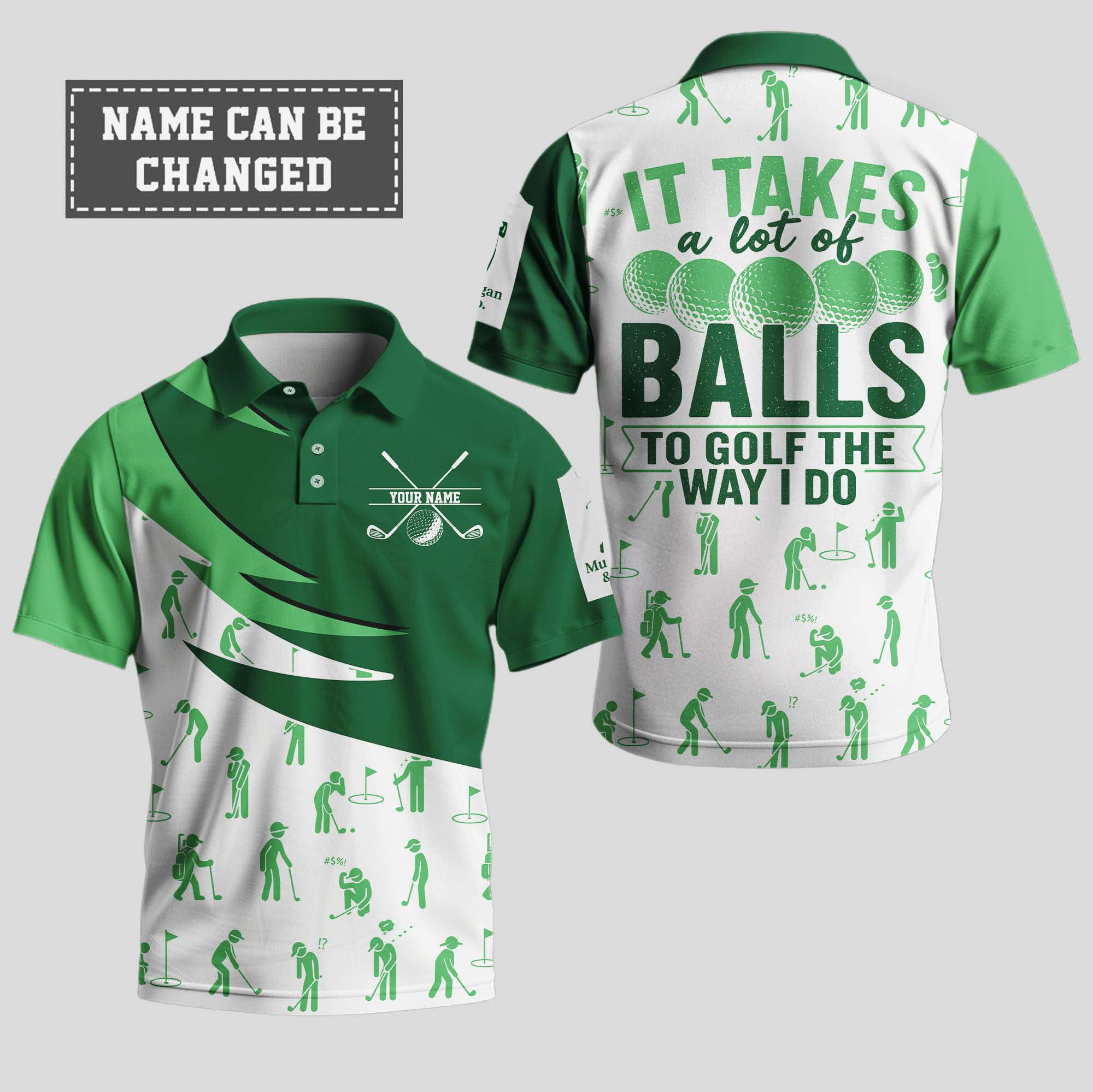 Personalized I Takes A Lot Of Balls Polo Shirt Golf Gifts For The Golfer Who Has Everything