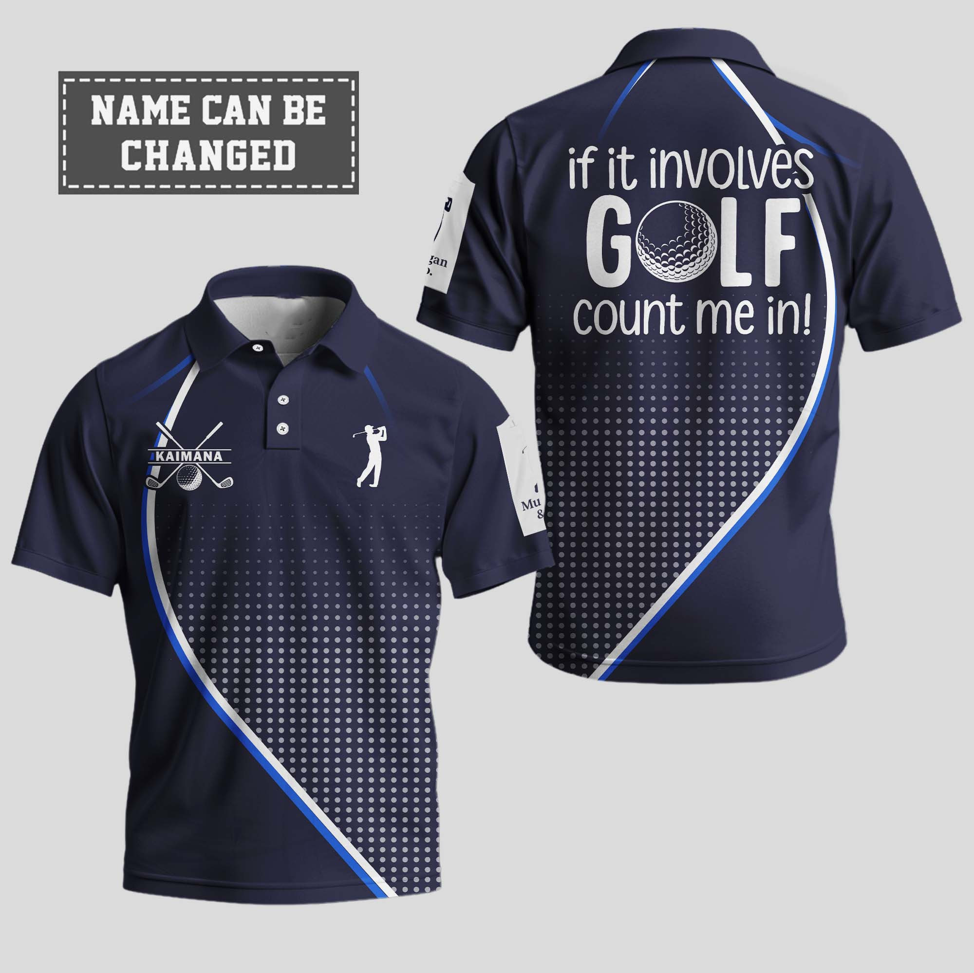 Personalized If It Involves Golf Count Me In Polo Shirt Best Golf Gifts For Dad