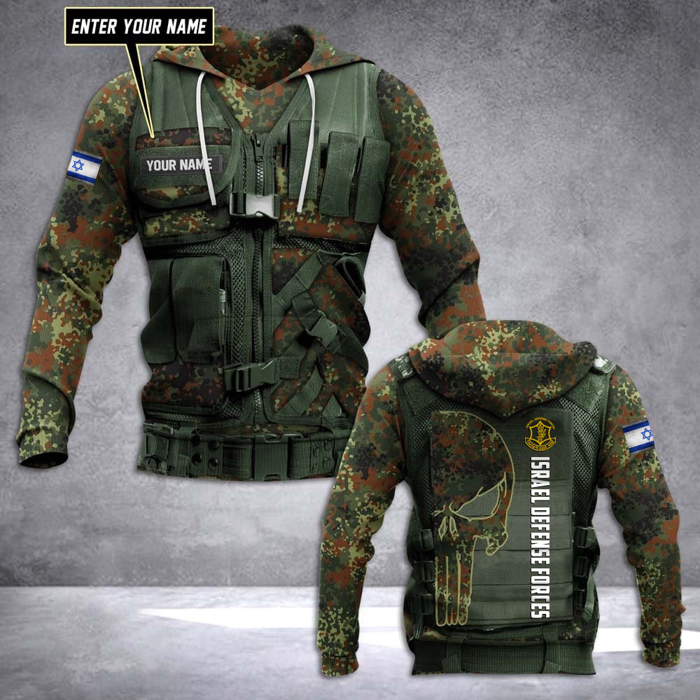 Personalized Israel Defense Forces Hoodie Israeli Army Hoodie Camo IDF Clothing Israel Merch