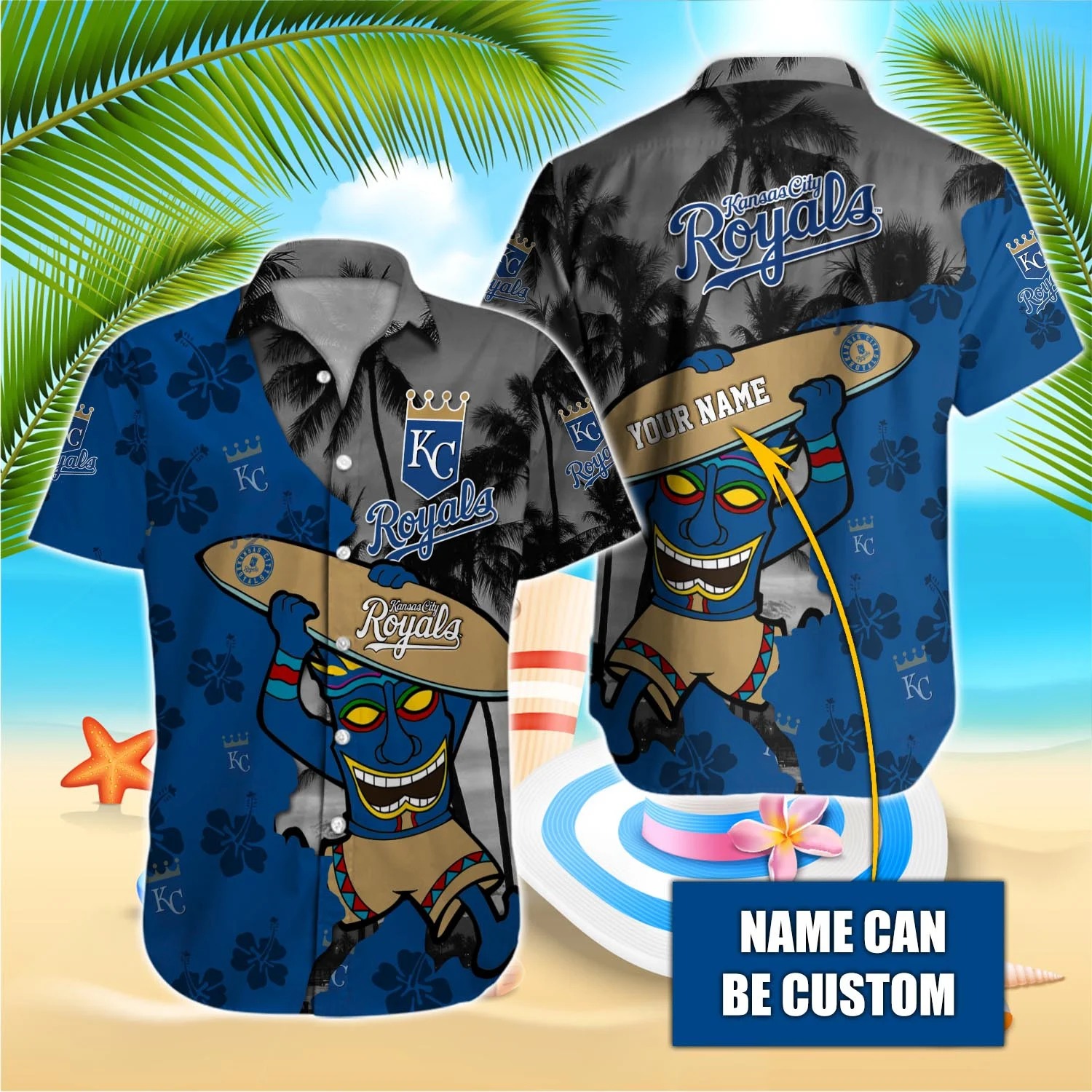 Personalized Kansas City Royals Tiki Surf Aloha Hawaiian Shirt for Men And Women Premium Merchandise