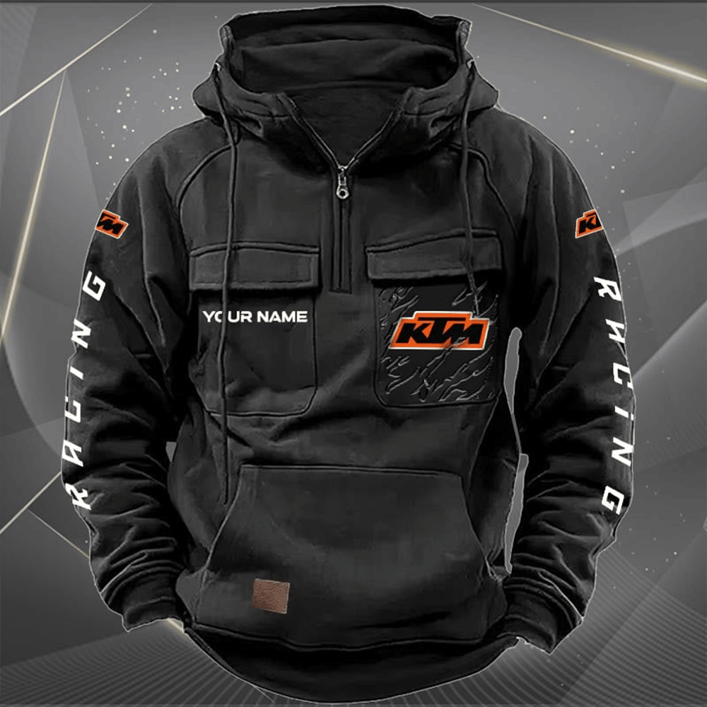 Personalized KTM Racing Half Zip Hoodie KTM Merch Father In Law Gifts Dads Day