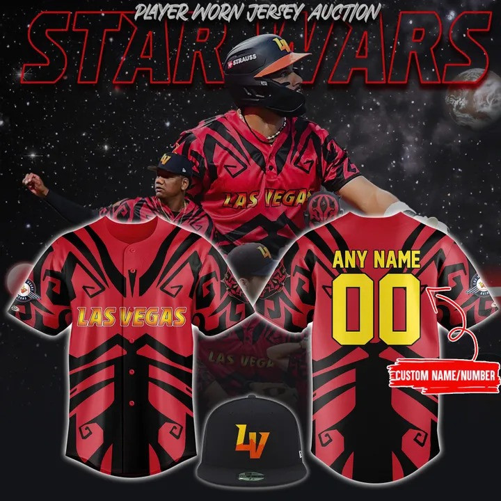 Personalized Las Vegas Aviators x Star Wars Night Jersey 2025 Cool Baseball Gifts