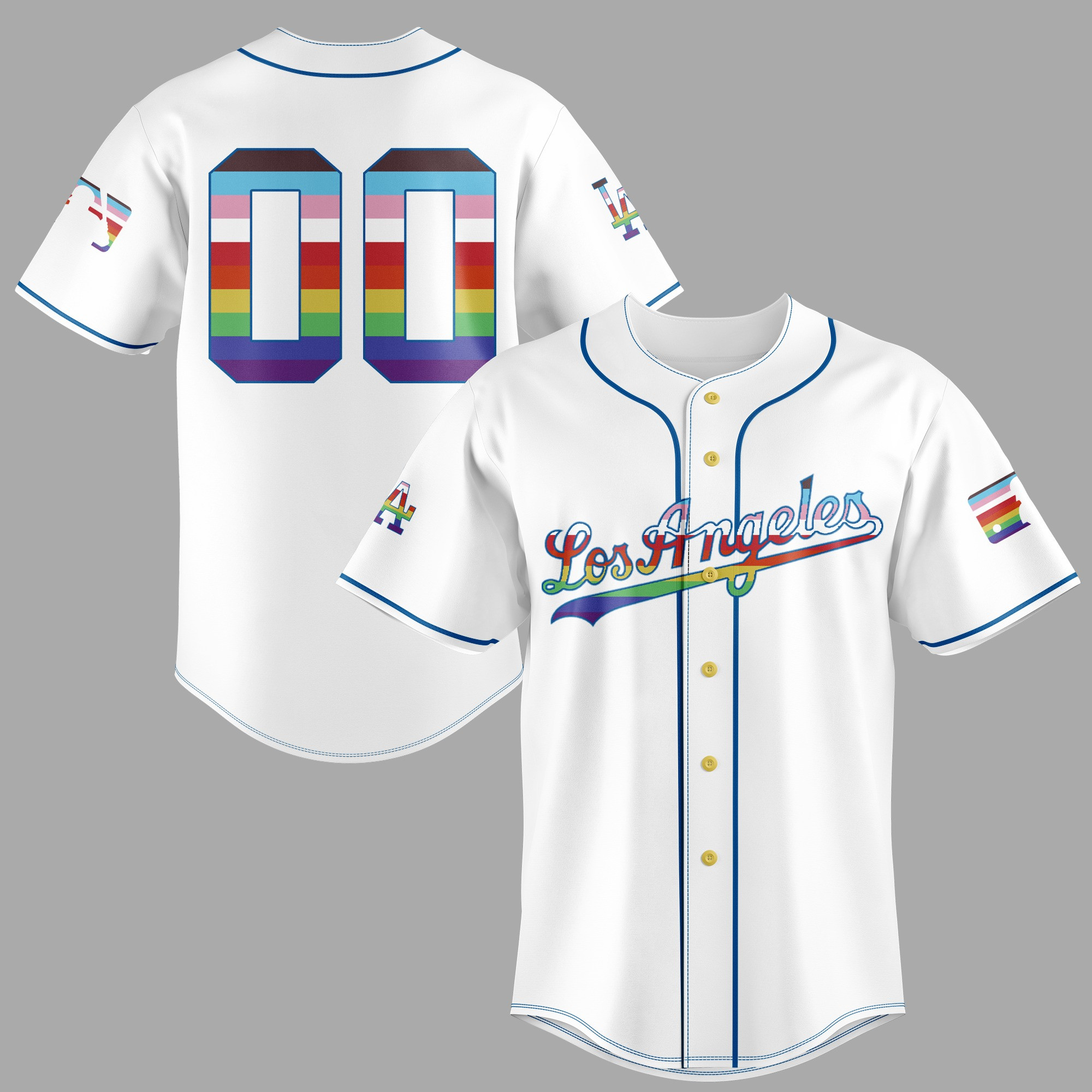 Personalized Los Angeles Dodgers LGBTQ Jersey Best Gifts For Baseball Fans
