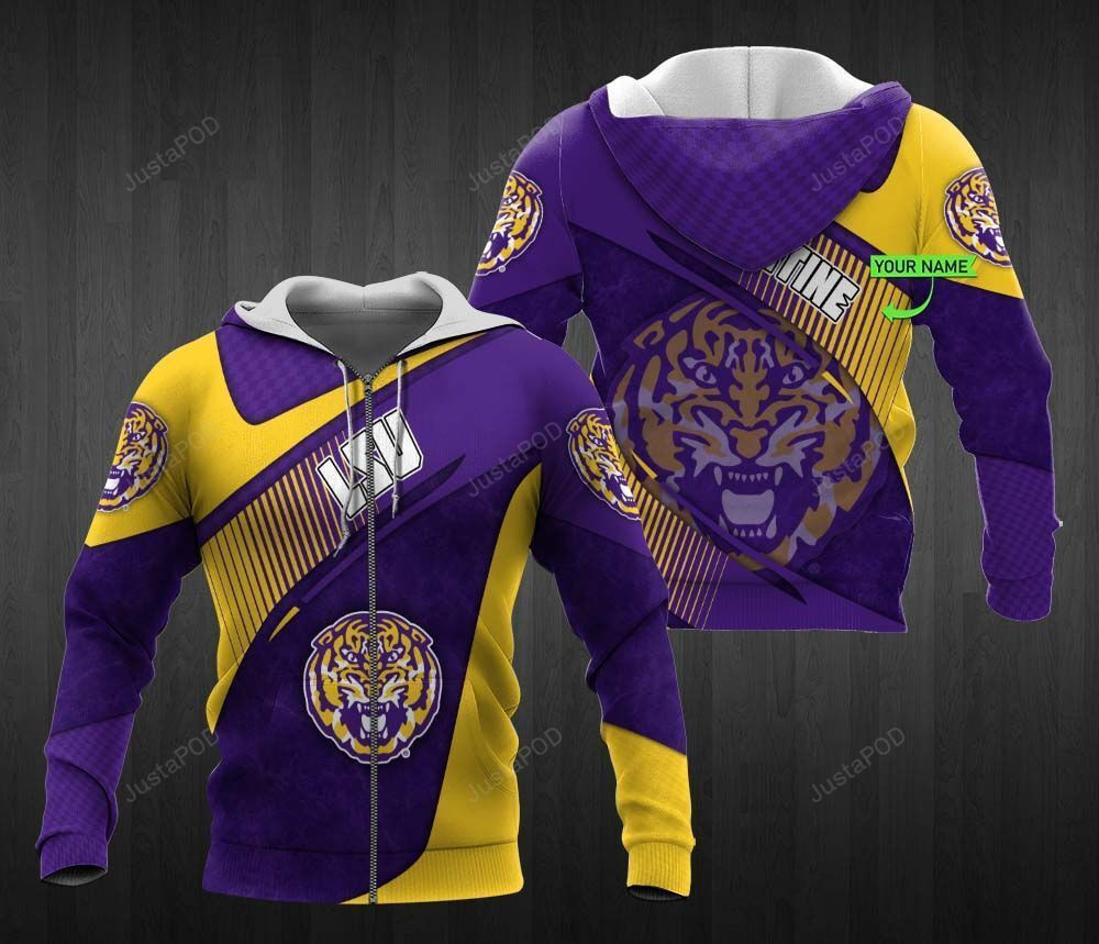 Personalized LSU Tigers Football Hoodie Zip Hoodie