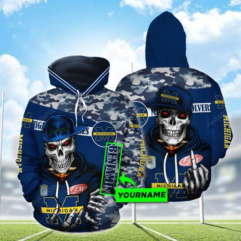 Personalized Michigan Wolverines Football Hoodie  Zip Hoodie