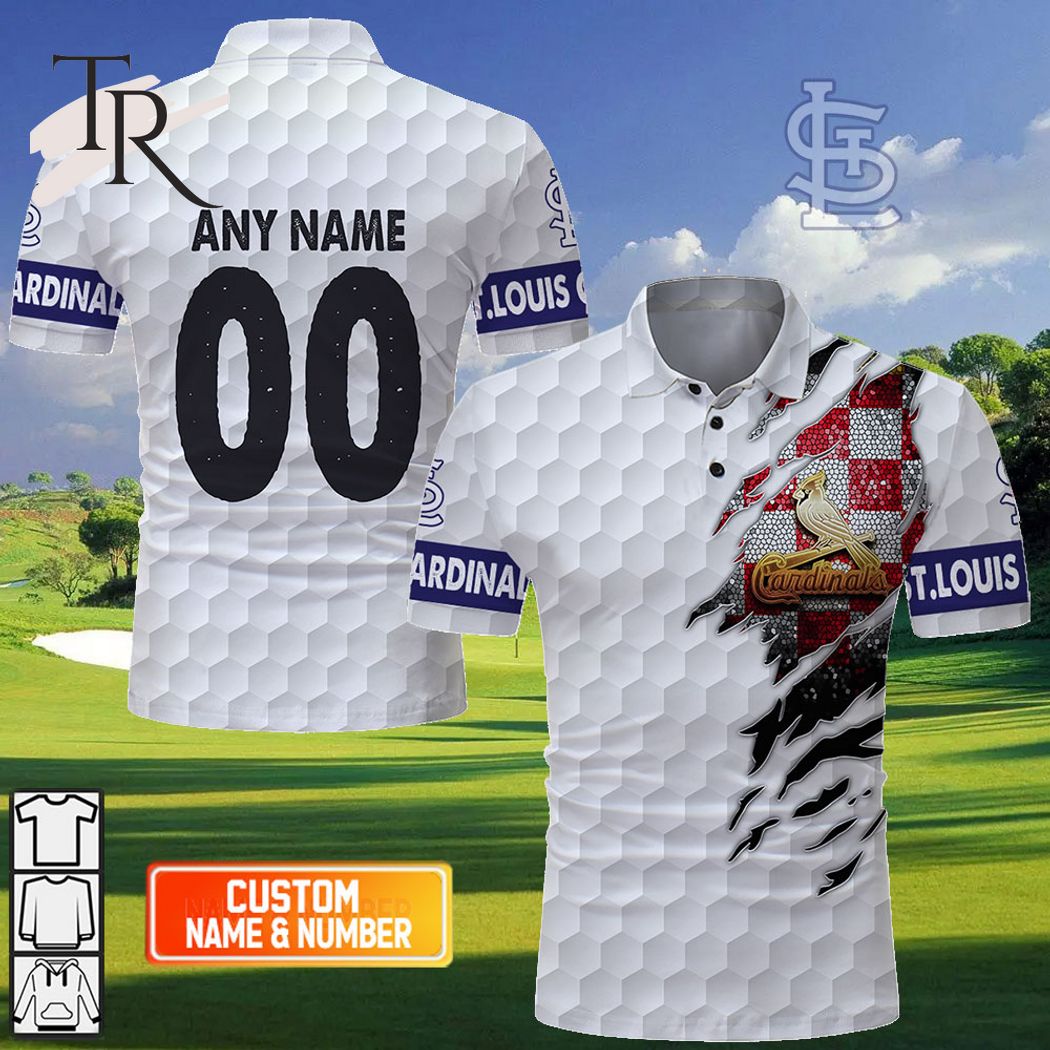 Personalized MLB St. Louis Cardinals Mix Golf Style Polo Shirt