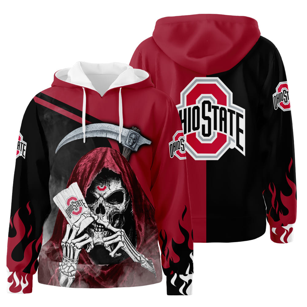 Personalized Ohio State Buckeyes Custom 3D All Over Print Hoodie Zip-Up Hoodie