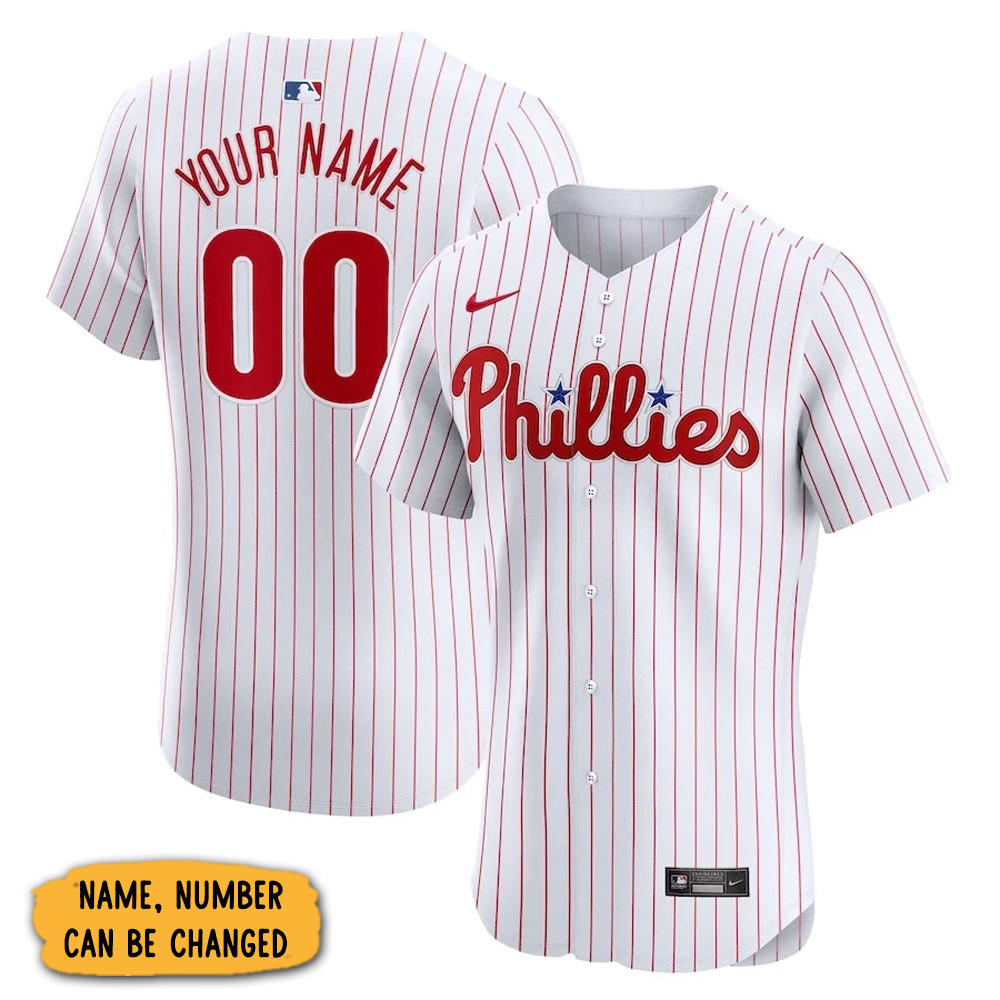 Personalized Philadelphia Phillies Home Elite Jersey Best Gifts For Baseball Fans