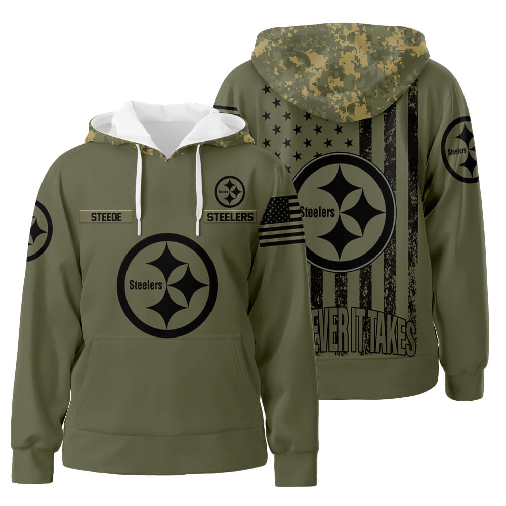 Personalized Pittsburgh Steelers 3D All Over Print Hoodie Zip-Up Hoodie