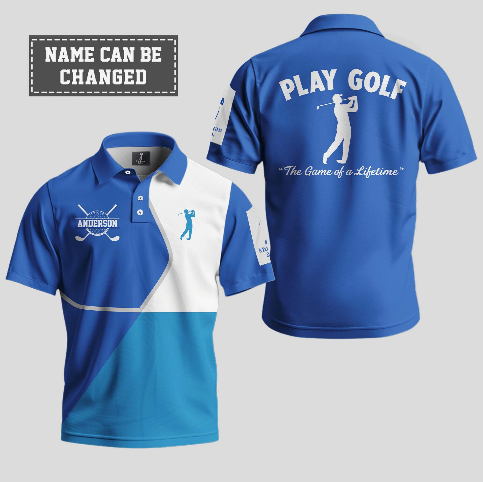 Personalized Play Golf The Game Of A Lifetime Polo Shirt Great Golf Gifts For Dad