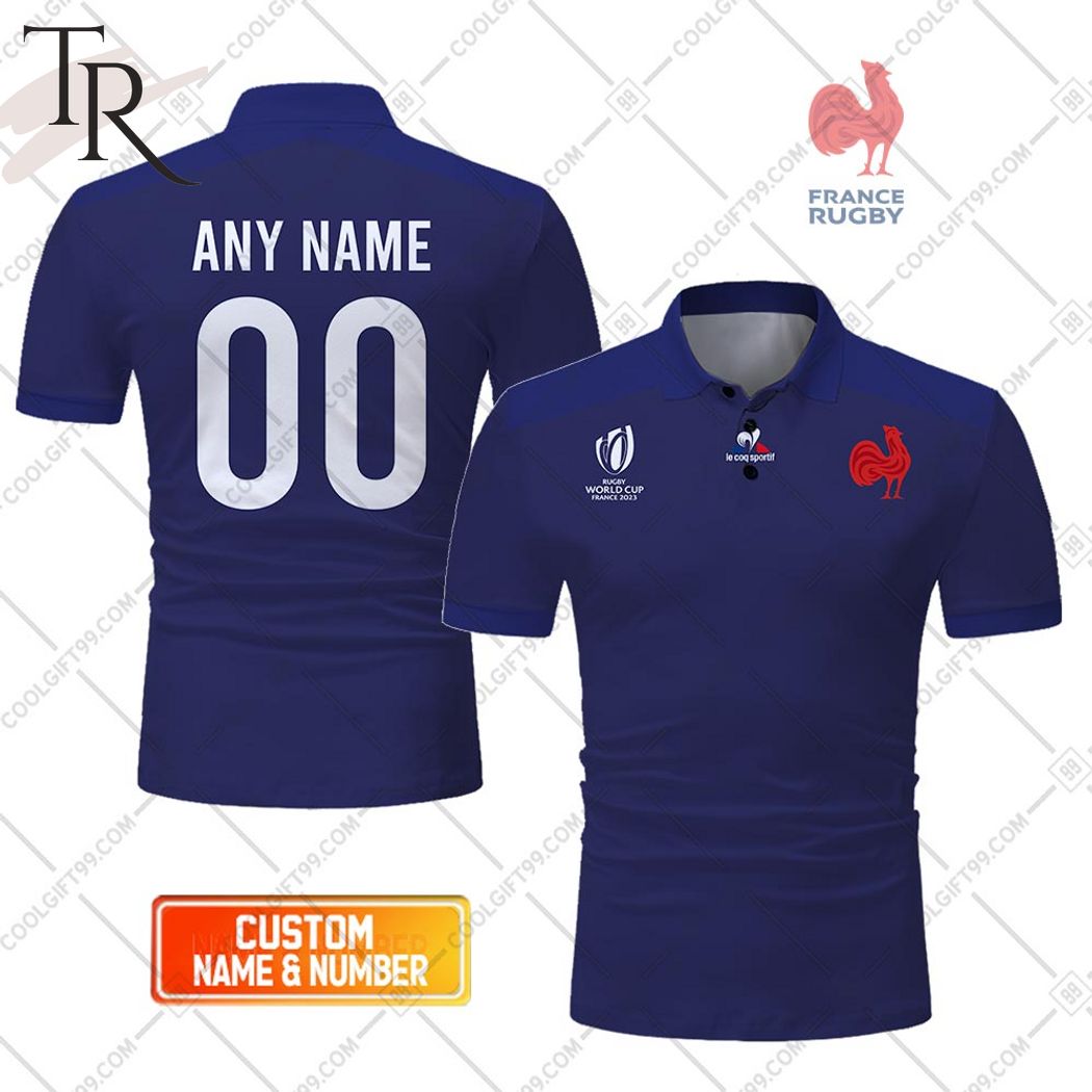 Personalized Rugby World Cup 2023 France Rugby Home Jersey Style Polo Shirt