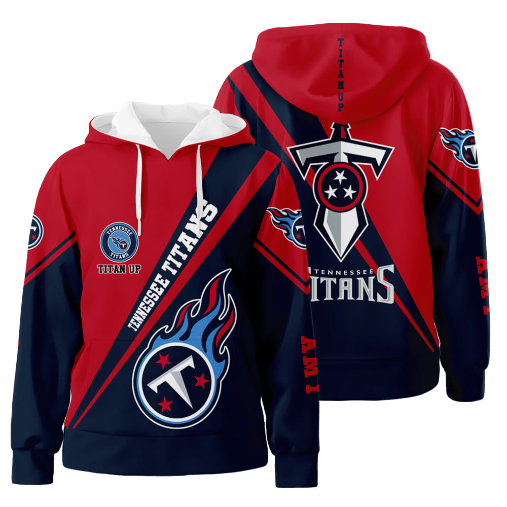 Personalized Tennessee Titans Titan Up 3D All Over Print Hoodie Zip-Up Hoodie