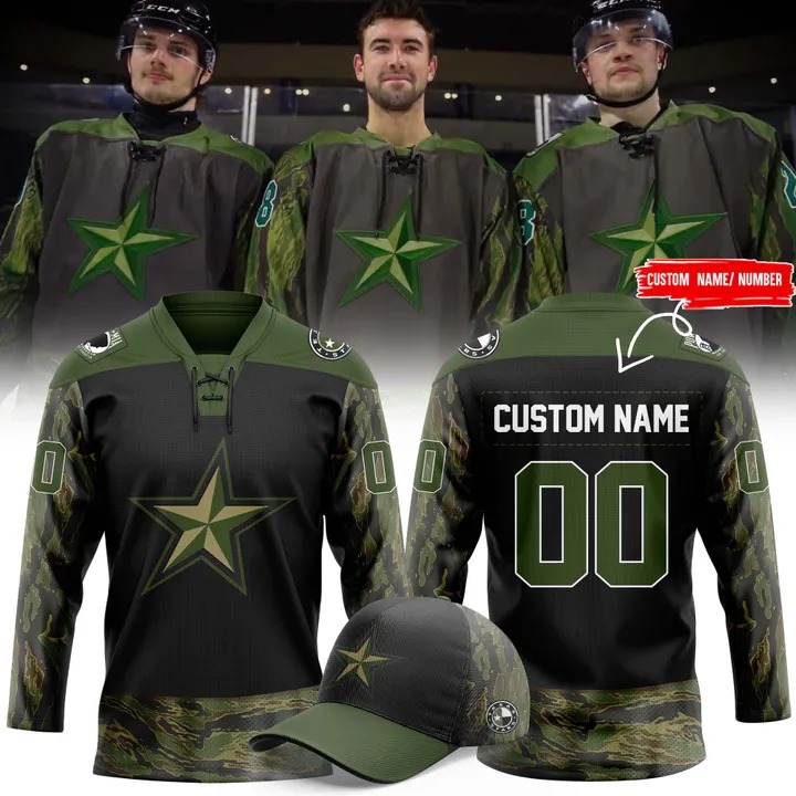 Personalized Texas Stars 2025 Military Appreciation jerseys