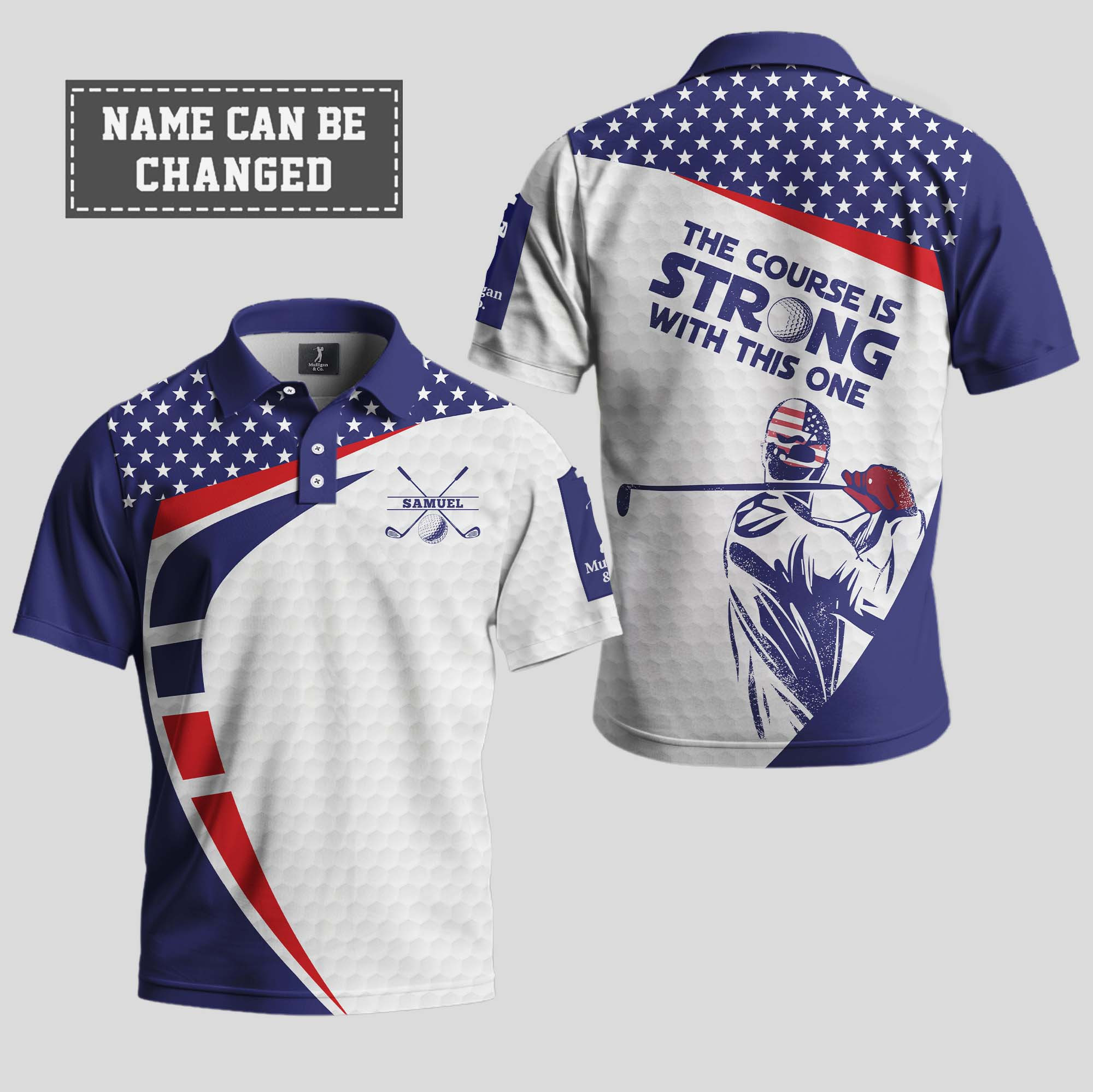 Personalized The Course Is Strong With This One Golf Polo Shirt Golf Presents For Dad