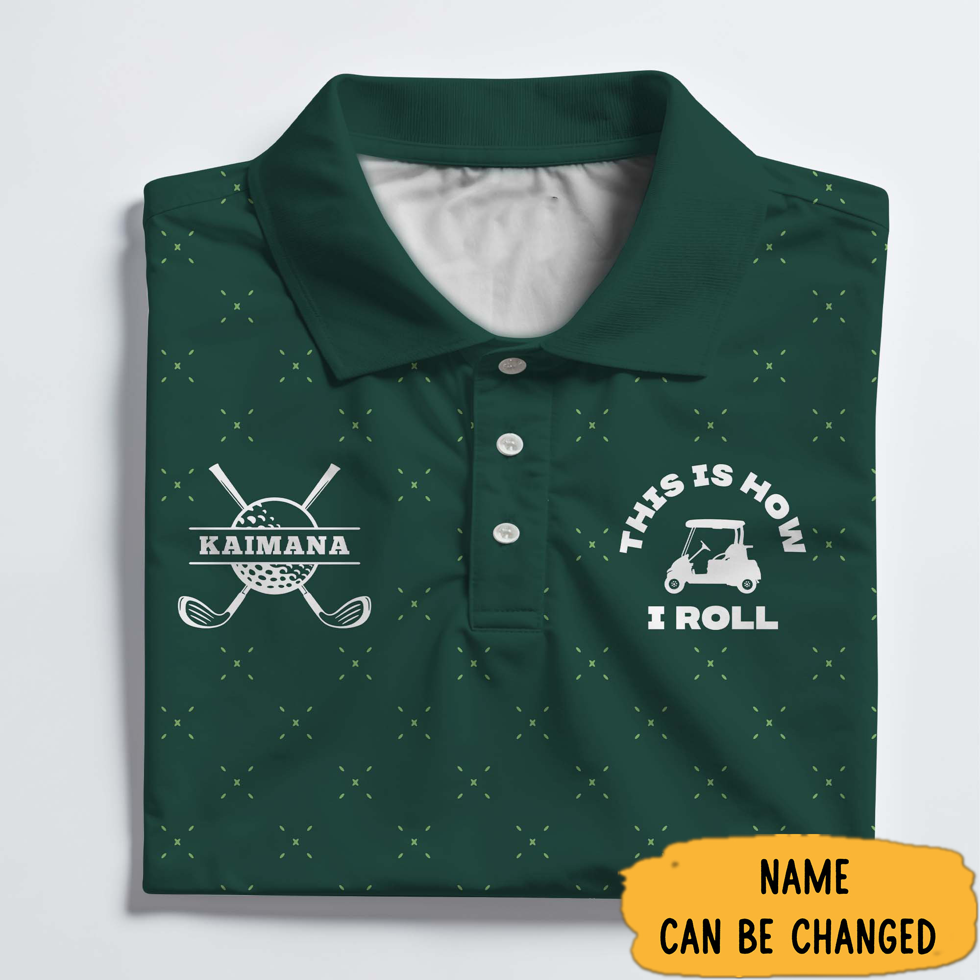 Personalized This is How I Roll Golf Polo Shirt Cool Golf Gifts For Dad