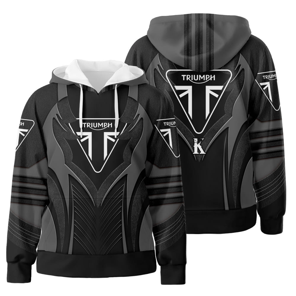 Personalized Triumph Motorcycles Black 3D All Over Print Hoodie Zip-Up Hoodie