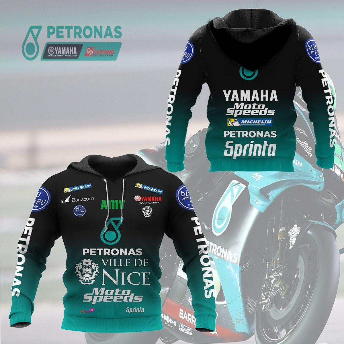 Petronas Yamaha Shirt Fan Gift 164 Version Unisex 3d Hoodie Zip Hoodie