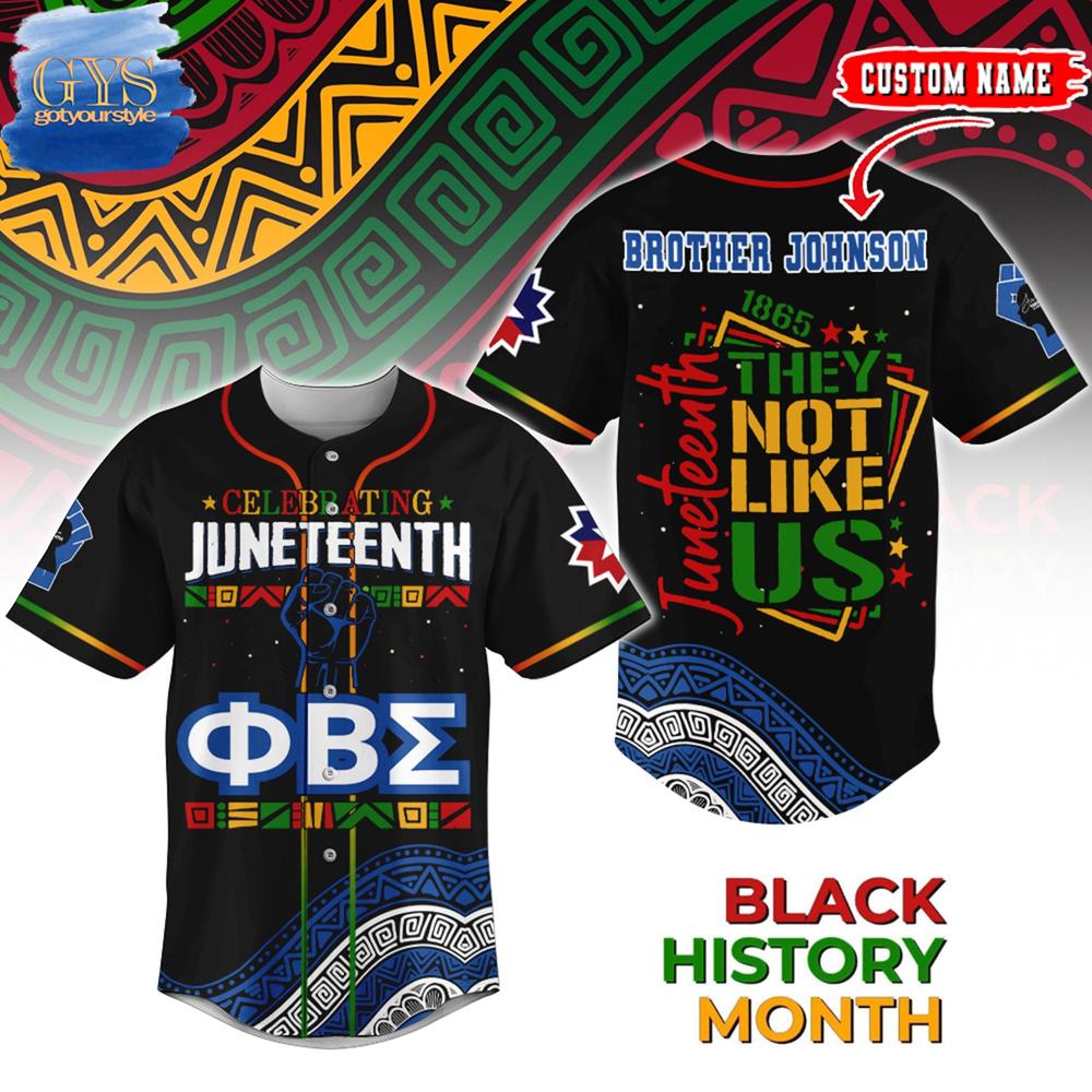 Phi Beta Sigma x Juneteenth Baseball Jersey
