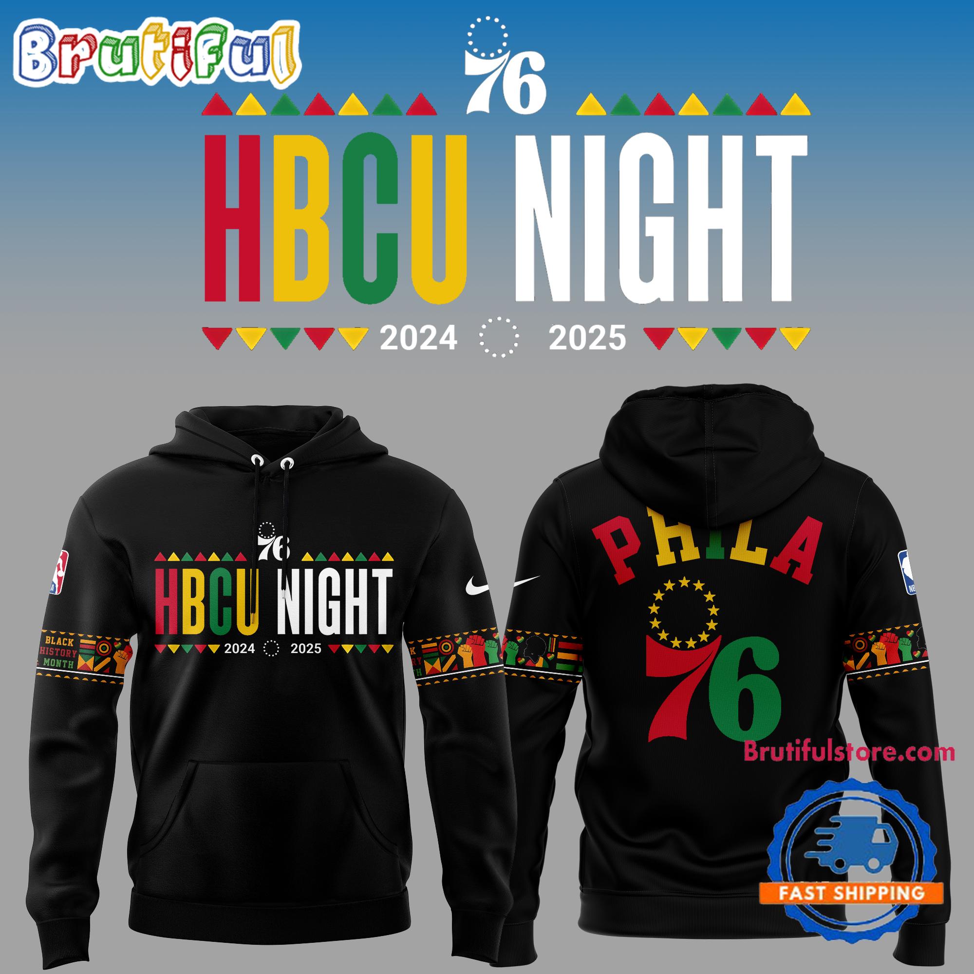 Philadelphia 76ers  HBCU Night 2024-2025 Hoodie Gift For Sport Music Fans