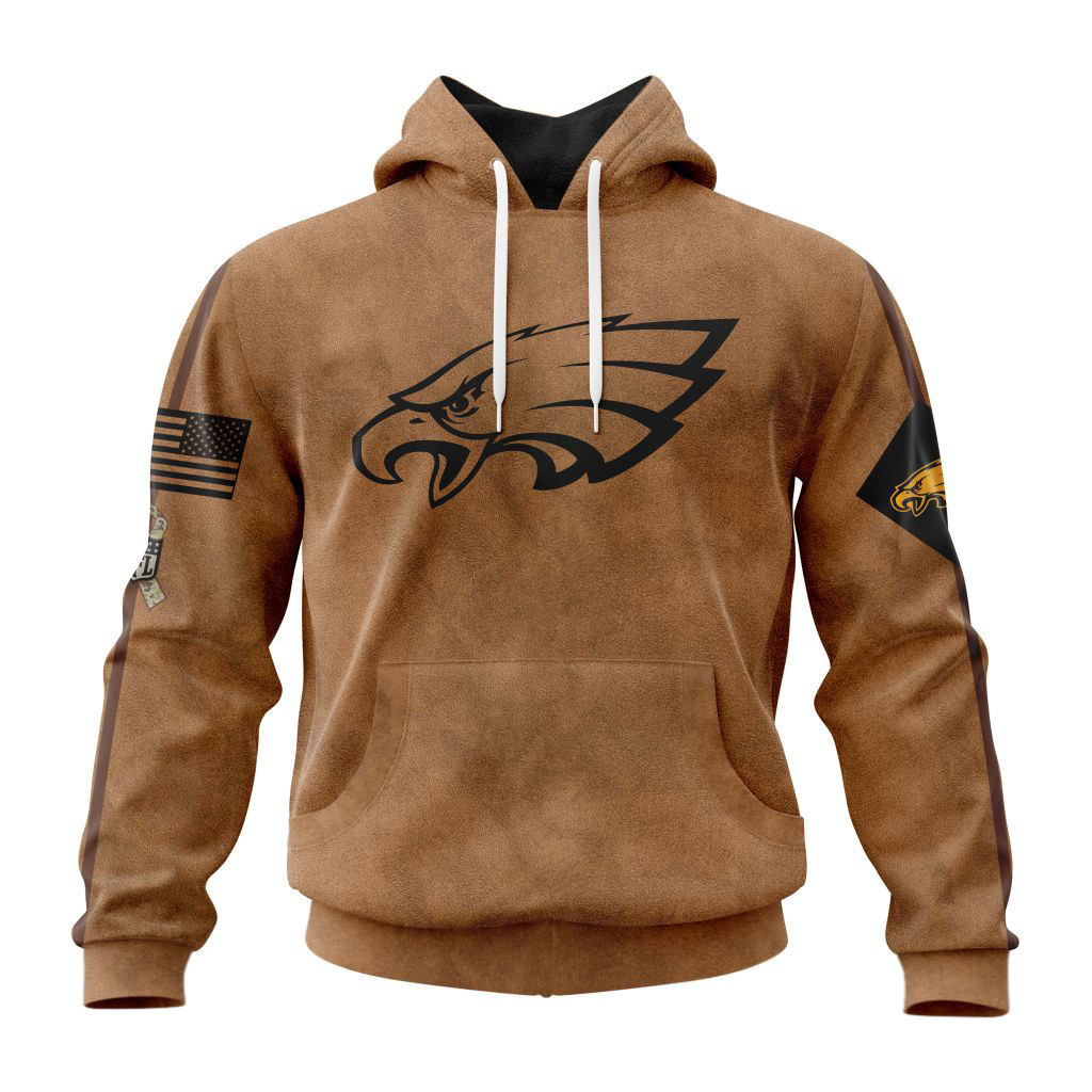 Philadelphia Eagles Basic Brown NFL 3D Hoodie Gift For Sport Music Fans