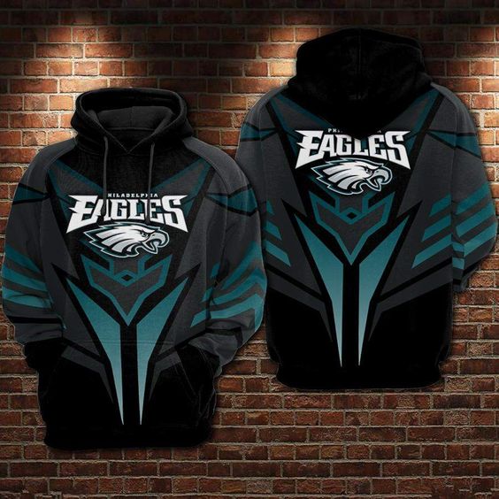 Philadelphia Eagles Black NFL Football Team Hoodie