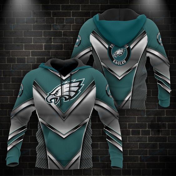Philadelphia Eagles Metal NFL Football Team Hoodie