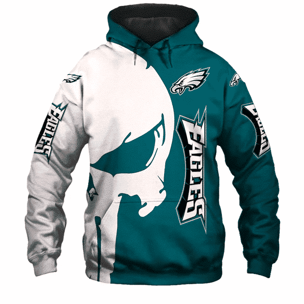 Philadelphia Eagles Punisher NFL Unisex 3D Hoodie