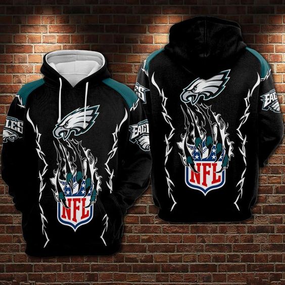 Philadelphia Eagles Scratch NFL Football Team Hoodie