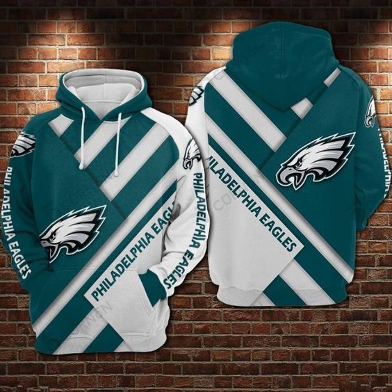 Philadelphia Eagles Stripe NFL Football Team Hoodie
