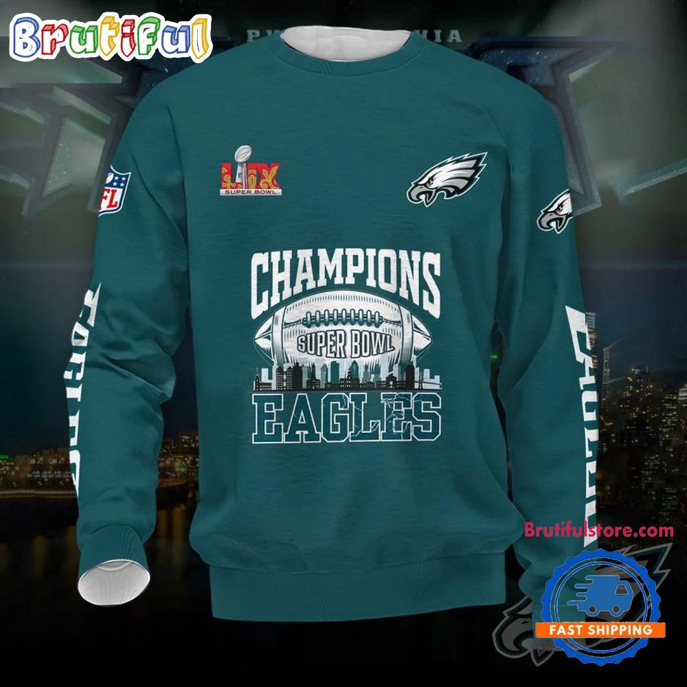 Philadelphia Eagles SUPER BOWL LIX CHAMPIONS 2025 New Sweatshirt Gift For Sport Music Fans