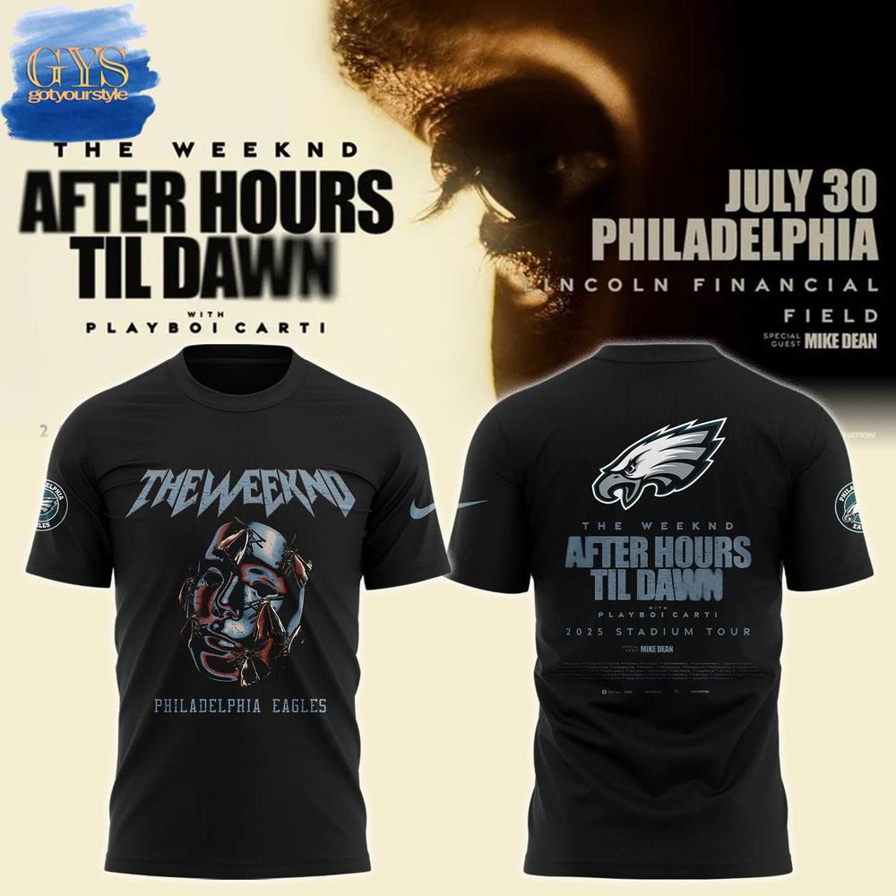 Philadelphia Eagles x The Weeknd After Hours Til Dawn 2025 T-Shirt Premium Merchandise