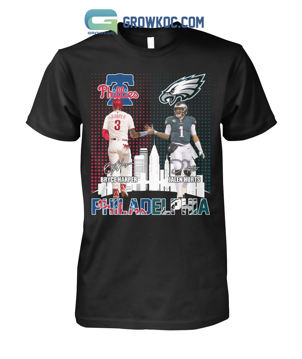 Philadelphia Phillies Bryce Harper And Eagles Jalen Hurts T Shirt