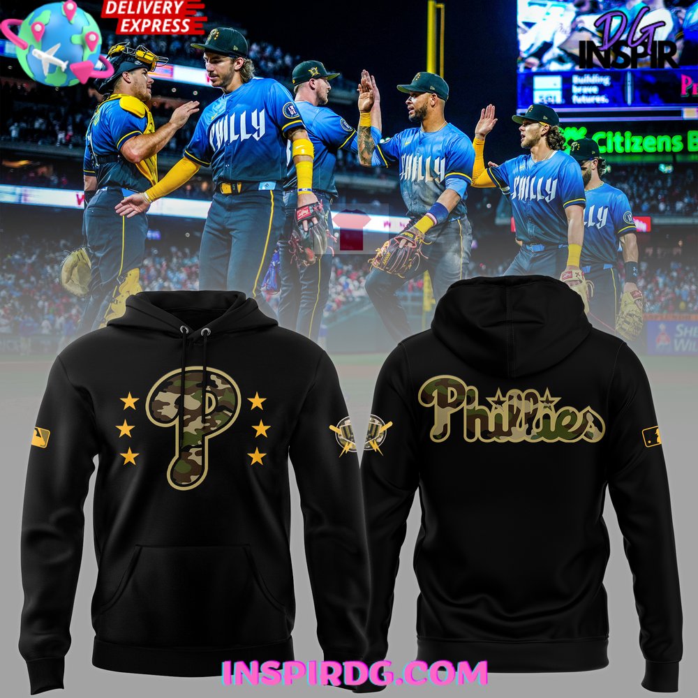 Philadelphia Phillies Military Appreciation Black Hoodie Gift For Sport Music Fans