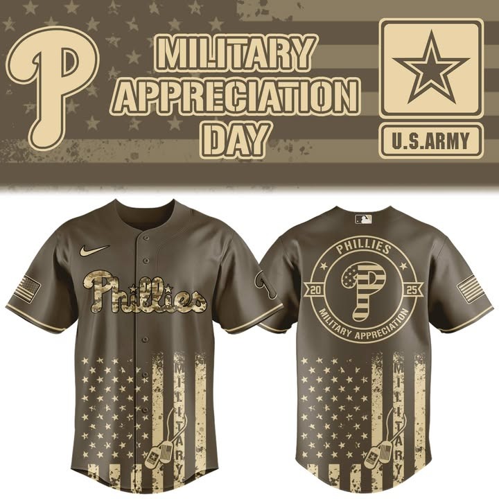 Philadelphia Phillies Military Appreciation Day  Edition Jersey Phillies Merch Best Gift For Baseball Lover