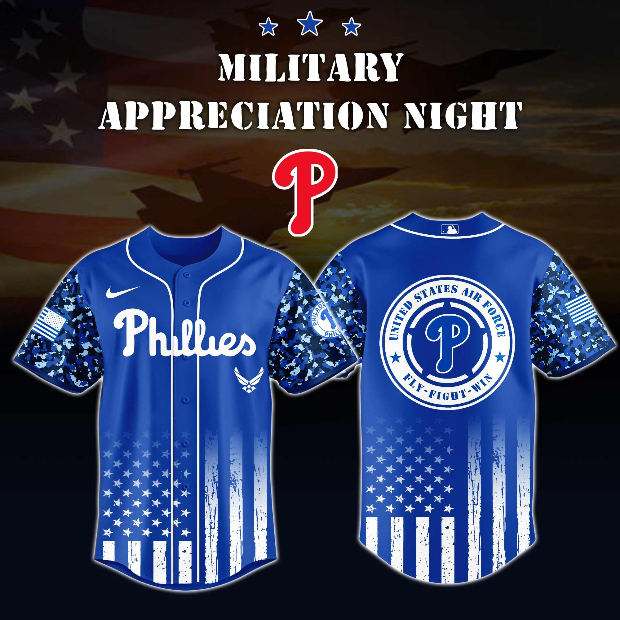 Philadelphia Phillies MLB x Air Force Military Appreciation Night Jersey Editions  Phillies Merch