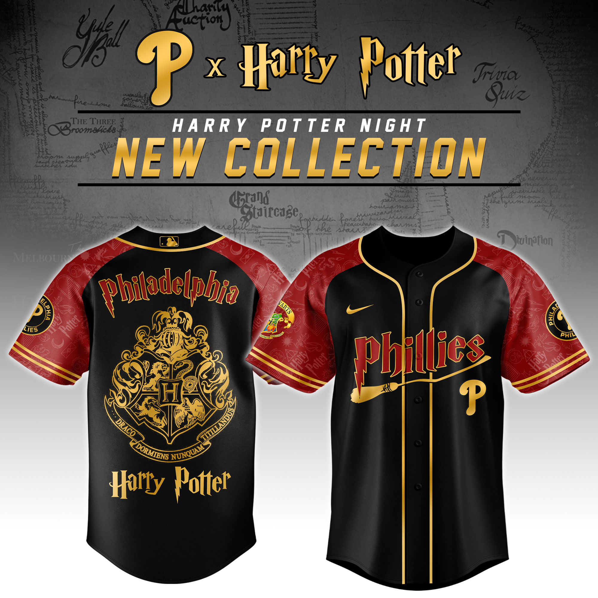 Philadelphia Phillies MLB x Harry Potter Night Personalized New Baseball Jersey For Fans