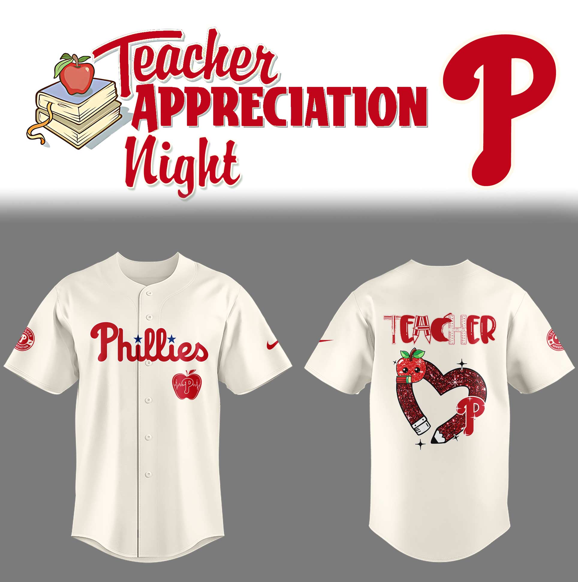 Philadelphia Phillies x Teacher Appreciation Night Jersey Baseball Coach Gift Ideas
