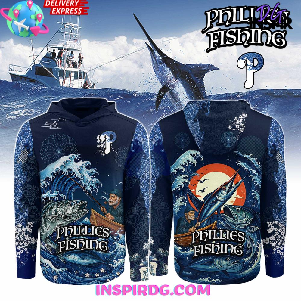 Philadelphia Phillies x Wave Hunter Fishing Limited Hoodie Gift For Sport Music Fans