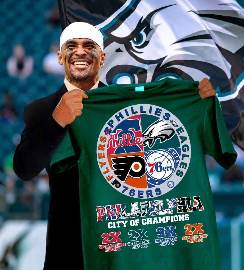 Philadelphia Sports Teams Logo Flyers Eagles Phillies 76ers Union T-Shirt Gifts For Fans