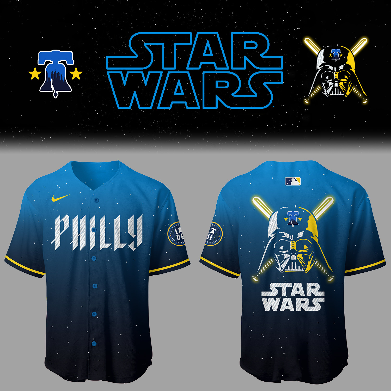 Phillies Baseball 2025 City Connect Phillies x Star Wars Jersey Gifts For Baseball Fans