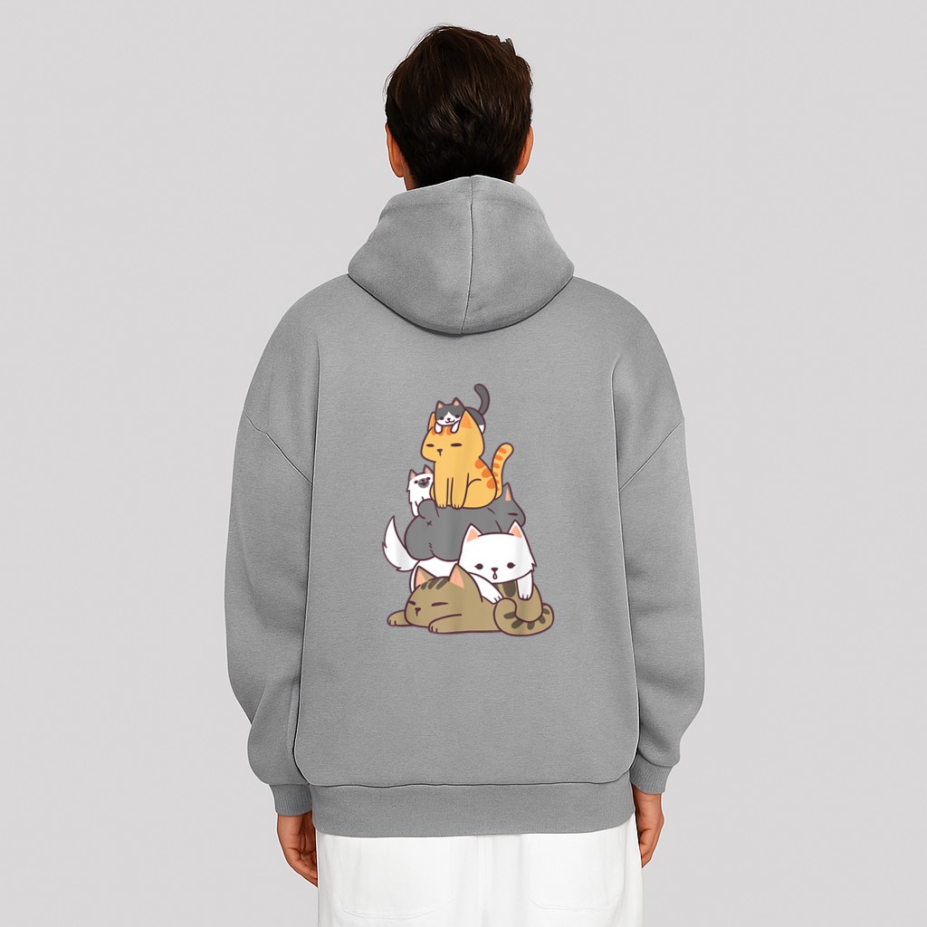 Pile Of Kitty Cats Funny Cute Cat Lover Gift Hoodie