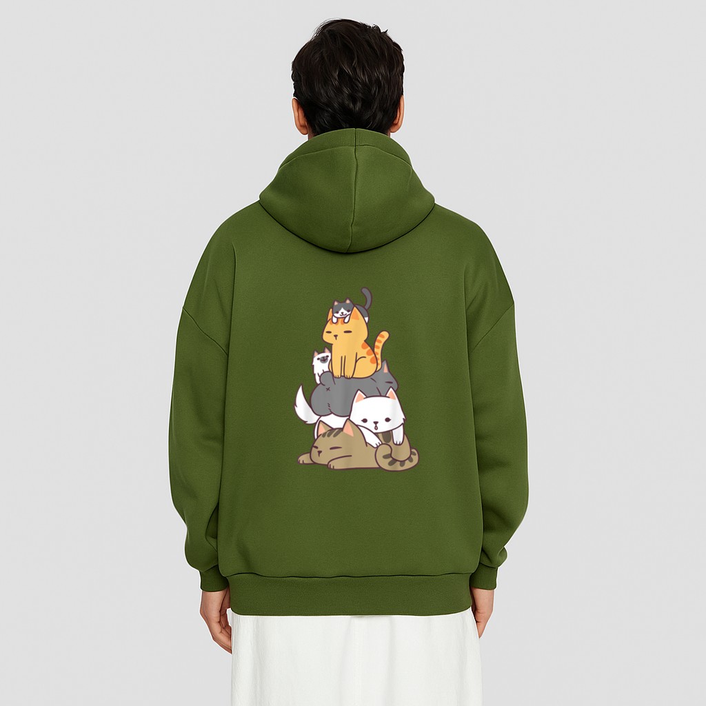 Pile Of Kitty Cats Funny Cute Cat Lover Gift Hoodie