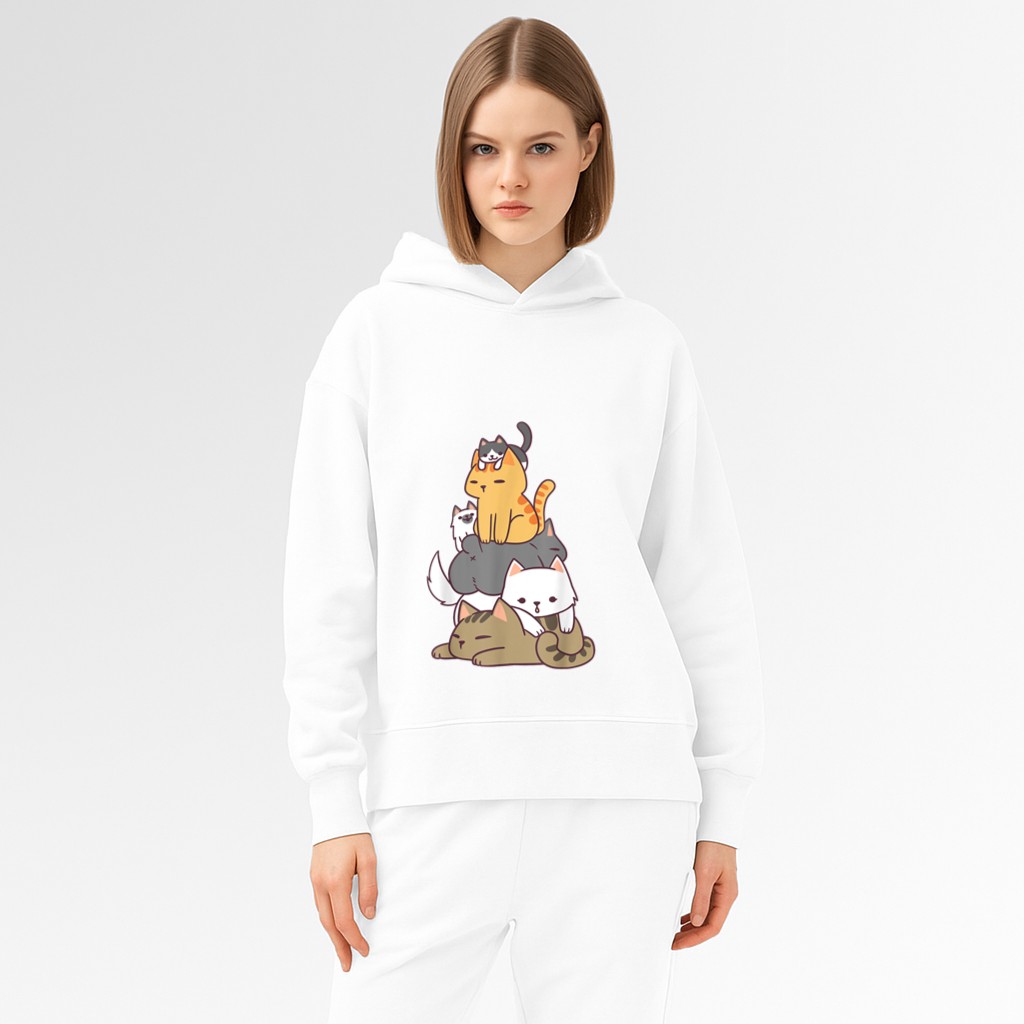 Pile Of Kitty Cats Funny Cute Cat Lover Gift Hoodie